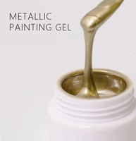 Gel de Peinture Métallique Haute Densité Or, Argent, Or Rose, Luxe Français, Non Toxique, Écologique, Personnalisable, Marque Privée, Gel UV LED 3D