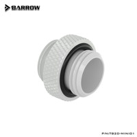 Connecteur de refroidissement liquide pour ordinateur Barrow G1/4" noir, argent, blanc, mini double filetage mâle, TB2D-MINI01