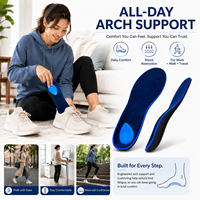 Semelles orthopédiques professionnelles pour le soulagement de la fasciite plantaire avec soutien ergonomique de la voûte plantaire et technologie de coussinage du talon