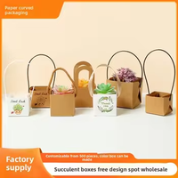 Boîte d'emballage en papier kraft ondulé pliable et écologique personnalisée pour la plantation de plantes succulentes, utilisation agricole