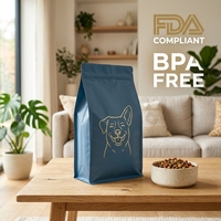 YOUYI Sac personnalisé imprimé 12 couleurs à fond plat pour aliments pour animaux de compagnie, 4 couches, en aluminium avec fermeture éclair refermable, résistant à l'humidité, qualité alimentaire