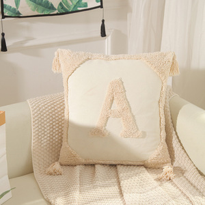 Thư tùy biến trang trí đô thị Boho Tua mềm nhung vuông ném gối trong phấn màu sống động - Product Image 5