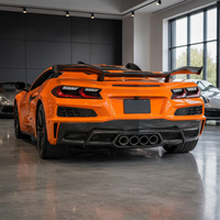 Diffuseur de pare-chocs arrière inférieur en fibre de carbone véritable, style OE, pour Chevrolet Corvette Z06 C8, mise à niveau retrofit