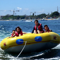 Bateau de Ski aquatique professionnel, matériel de sports aquatiques, bateau à donuts roulant gonflable remorquable pour équipement de jeu aquatique
