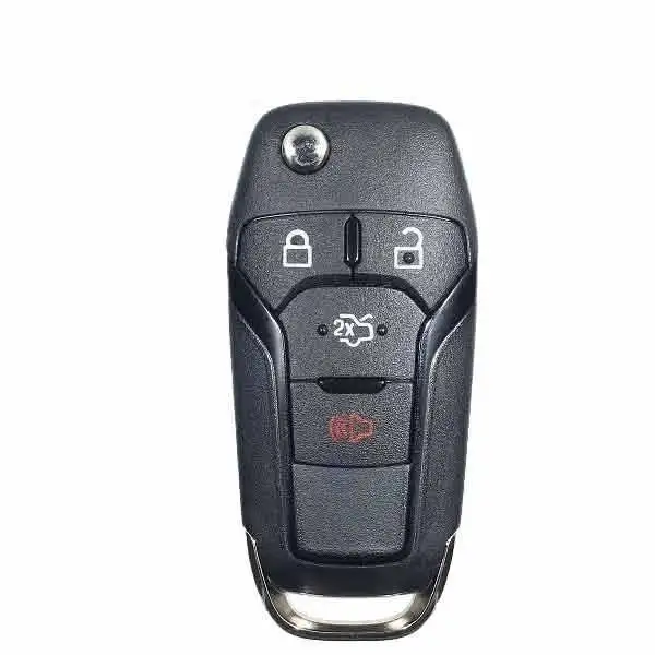 Remplacement de clé de voiture N5F-A08TAA 2013-2016 Ford Fusion 4-Bouton Flip Clé 128 Bits QINUO