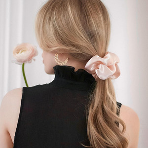 100% di pura seta di gelso scrunchies di nuovo Design con Logo personalizzato di seta per capelli cravatta per donne ragazze - Product Image 2