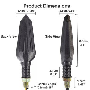 <span class=keywords><strong>Intermitentes</strong></span> para Motocicleta E24, Luz de Señal de Giro Fluida, 12 LED, Indicador de Señal de Giro, Luz Ámbar, 12V, Homologación M10, E-Mark - Product Image 4