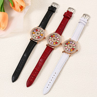 Nouvelle montre rotative polyvalente, élégante et unique, grand cadran, ciel étoilé, cristal d'eau, montre pour femme