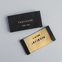 Étiquettes Tissées de Luxe Personnalisées avec Logo, à Plier en Bout, pour Col de Vêtement, Étiquette Privée à Repasser sur Tissu