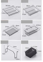 Étagère de rangement pour évier de cuisine 65 cm en acier au carbone multifonctionnelle, support pour couteaux, baguettes et planches à découper