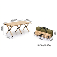 Table de pique-nique pliable en bois de pin, design moderne, durable, légère, facile à transporter, pour extérieur, ferme, parc, cour, balcon, camping