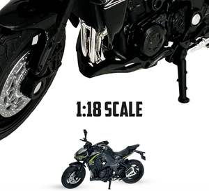 <strong>Welly</strong> <strong>Die</strong> <strong>Cast</strong> Motorcycle Black Kawasaki 2017 Z1000R 1 18 Scale Modern Collectible Model Dirt Bike for Kids - Product Image 3