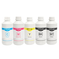 Pigmen Bubuk Film PET Massal Cmyk Putih Tinta Cetak Dtf untuk Printer Epson L1800 L810 L850 L1300 L1450 L1455 L3050 DX4 DX5 DX7