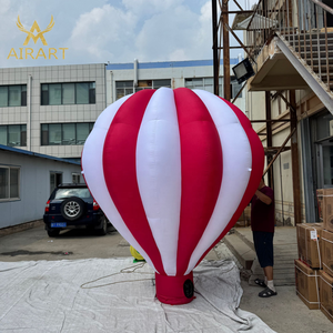 Ballon à air chaud rouge gonflable de taille personnalisée pour décor d'activité de cirque ballon à air chaud gonflable d'activité de spectacle d'affaires - Product Image 1