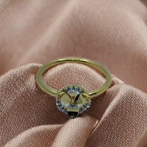 Elegant 22K Gold Diamond <b>Crown</b> <b>Ring</b> with Minimal Setting Stylish Designer Finger <b>Ring</b> for Women Modern Jewellery - Product Image 2