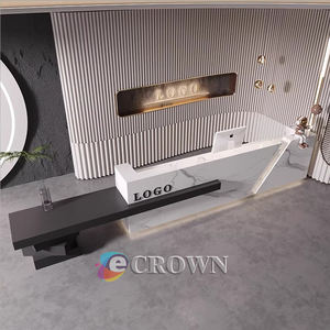 <strong>Ambrosial</strong> Reception for Sale Smoothie Mdf Registration Design Cashier Desk Design OEM - Product Image 6