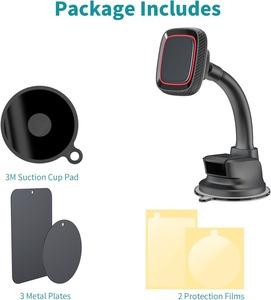 Soporte Universal para Teléfono Móvil con Ventosa Magnética para Tablero de Auto, Diseño Flexible y Ajustable de 360 Grados para Uso en Auto y Escritorio - Product Image 3