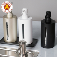 Distributeur de savon en acier inoxydable de haute qualité, résistant à la rouille, doré, rechargeable, pour huiles essentielles, shampoing, lotion corporelle de luxe, 500 ml