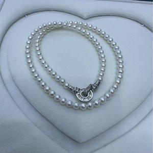 Collar de Perlas de Agua Dulce Naturales de Zhuji, Redondas, de Alta Calidad, de 4.5-5 mm, Aurora, Básico, Impecable - Product Image 2