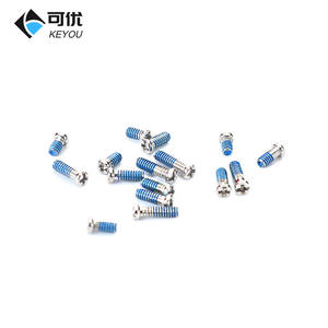 Tornillos para Gafas de Acero Inoxidable Keyou, Rosca Métrica Estándar, Cabeza Plana Phillips, con Pegamento Azul, Accesorios de Tornillos Pequeños - Product Image 1