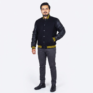 New Arrival High Quality Men Varsity <b>Jacket</b> <b>Leather</b> <b>Long</b> Sleeves Winter Fashion Outerwear Men Varsity <b>Jackets</b> - Product Image 1