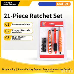 Vente directe d'usine - Ensemble de clés à cliquet de haute qualité - 21 pièces - Accessoires pour outils de plomberie - Kit d'axe flexible - Product Image 2