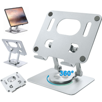 Aleación de aluminio 360 grados giratorio plegable Notebook Laptop Stand Metal Cooling Bracket