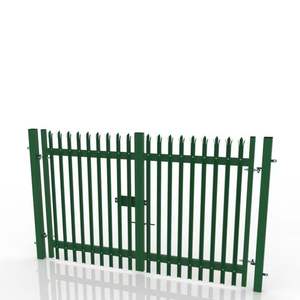 Kit de portail de sécurité à double palisade de 2,0 m de haut, clôture en palisade, section W, haute sécurité, revêtement en poudre, clôture en palisade métallique - Product Image 5