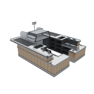 เคาน์เตอร์คิดเงิน POS แบบรวม ดีไซน์ทันสมัย คุณภาพสูง ทนทาน ขนาด 2440x1220x965 มม. - Product Image 3