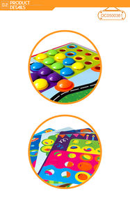 Pegboard puzzle peg jeu en plastique bouton champignon ongles puzzle jouets - Product Image 3