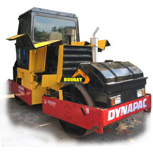 Rouleau compresseur d'occasion Dynapac CC122 CC211, mini-compacteur routier de 12 tonnes, mini-rouleau compacteur pour décharges, niveleuse à moteur 140k 140h 14g - Product Image 1