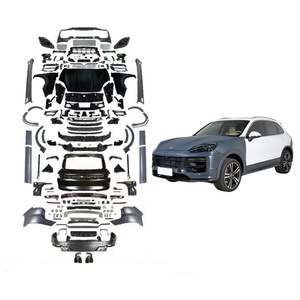 Kit de modification et de mise à niveau pour <span class=keywords><strong>Cayenne</strong></span> 2011-2017 : Lame de pare-chocs avant et arrière, jupes latérales, embout d'échappement – État neuf, compatible avec <span class=keywords><strong>Cayenne</strong></span> 2024 - Product Image 1