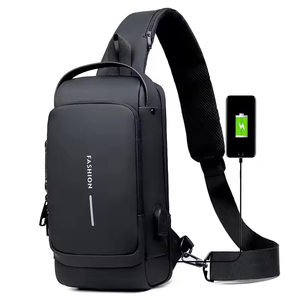 Bolso Bandolera Oxford Impermeable Antirrobo Barato al por Mayor con Cremallera, Unisex, de un Solo Hombro, con Cargador USB, Forma de Almohada - Product Image 4