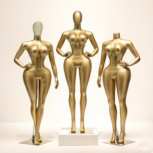 Mannequin gonflable sans tête en plastique ABS, grande taille, pour vêtements féminins, avec poitrine généreuse, style BBL, peinture aérographe, pour femmes afro-américaines - Product Image 2
