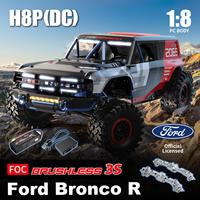 Voiture RC MJX H8P à l'échelle 1/8, 4x4, tout-terrain, Defender, pour escalade sur rochers, Monster Jam, course, fréquence 2.4G, câble USB en métal