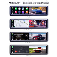Caméra embarquée double objectif Carlover V18 4K avec écran tactile IPS 11,26 pouces, CarPlay sans fil et Android Auto