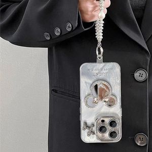 Convient pour Apple 15/13pro <span class=keywords><strong>Mickey</strong></span> Mirror Phone case 13/14pro Simple Bracket 11pro Explosion Iphone12 Fine Hole Feather Shell - Product Image 3