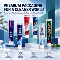 Tubes de dentifrice en aluminium et plastique avec bouchon à vis, impression UV, emballage personnalisé avec logo, 12,7 à 35 mm