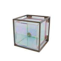 Stapelbare Gold Display Würfel Bodenst änder Display Dekoration Fenster Display Würfel Einzelhandel geschäft Quadrat Ornamente