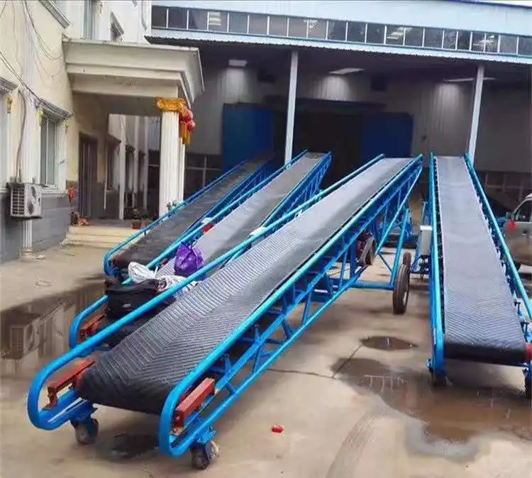 heavy duty mobile custom pattern conveyor belt kenya industrial conveyor belt system with hopper