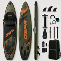 Planche de SUP gonflable tout usage en PVC renforcé de 3,25 m pour débutants, idéale pour les clubs et l'utilisation en rivière, vente en gros avec aileron central