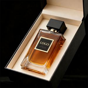 New Arrival Mens Square 30ml 50ml 100ml Empty <b>Clear</b> Perfume Bottle with Pump Sprayer with Black Cap with Black Packing <b>Box</b> - Product Image 2