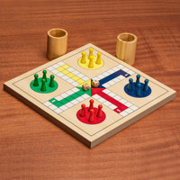 Ccustom Set permainan Ludo 2 dalam 1 reversibel kayu ular dan tangga untuk dewasa anak-anak pabrik grosir