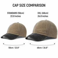 Casquette de baseball YKZG XXL à 6 panneaux pour têtes larges, calotte profonde de 68 cm, visière incurvée, style Dad Hat surdimensionné, personnalisable en gros
