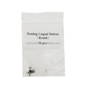 10 pz/pacco bottoni linguali ortodontici dentali leganti a Base rotonda saldabili materiali ortodontici dentali - Product Image 2