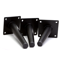 130mm-200mm fer acier conique pied canapé composants meubles cadre métal biseau Tube salle à manger chaise jambes pour usage hospitalier