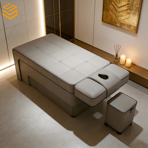Modern Metal Thai <b>Bed</b> with <b>Lamp</b> Eco-Friendly Design Customizable Salon Spa Furniture - Product Image 3