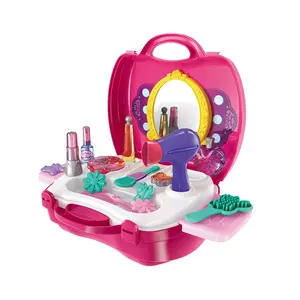 Çocuklar makyaj oyuncaklar kız oyunları bebek kozmetik Set oyna Pretend için kuaför makyaj güzellik oyuncak kız geliştirme oyunu