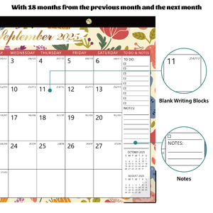 <span class=keywords><strong>2025</strong></span> 11.6 "x 14.8" 18 tháng lịch dày giấy jul <span class=keywords><strong>2025</strong></span> tháng mười hai 2026 lớn lưới treo lịch với lưu ý cho tổ chức - Product Image 5