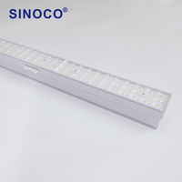 Luminaire linéaire LED High Bay à haute luminosité, garantie 5 ans, IP20, 60W, pour entrepôt, montage au plafond suspendu